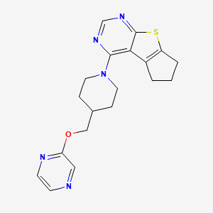 12-{4-[(Pyrazin-2-yloxy)methyl]piperidin-1-yl}-7-thia-9,11-diazatricyclo[6.4.0.0^{2,6}]dodeca-1(8),2(6),9,11-tetraene