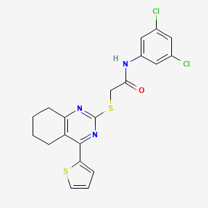 N-(3,5-dichlorophenyl)-2-{[4-(thiophen-2-yl)-5,6,7,8-tetrahydroquinazolin-2-yl]sulfanyl}acetamide