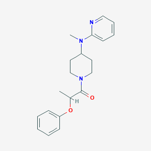 molecular formula C20H25N3O2 B12266999 1-{4-[Methyl(pyridin-2-yl)amino]piperidin-1-yl}-2-phenoxypropan-1-one 