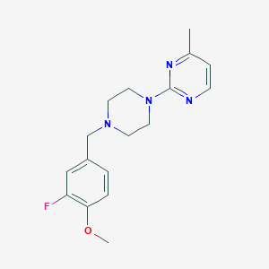 2-{4-[(3-Fluoro-4-methoxyphenyl)methyl]piperazin-1-yl}-4-methylpyrimidine