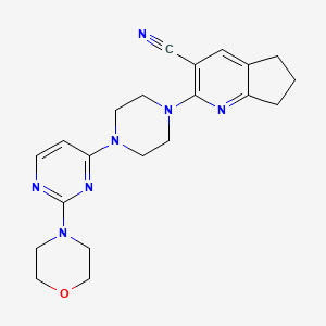 2-{4-[2-(morpholin-4-yl)pyrimidin-4-yl]piperazin-1-yl}-5H,6H,7H-cyclopenta[b]pyridine-3-carbonitrile