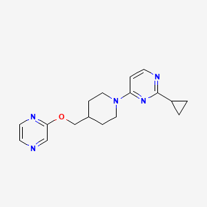 2-Cyclopropyl-4-{4-[(pyrazin-2-yloxy)methyl]piperidin-1-yl}pyrimidine