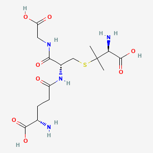 molecular formula C15H26N4O8S B1226703 Penicillamine-glutathione mixed disulfide CAS No. 92000-26-5