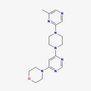 molecular formula C17H23N7O B12267071 4-{6-[4-(6-Methylpyrazin-2-yl)piperazin-1-yl]pyrimidin-4-yl}morpholine 