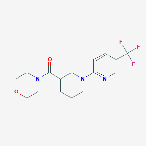 molecular formula C16H20F3N3O2 B12267078 4-{1-[5-(Trifluoromethyl)pyridin-2-yl]piperidine-3-carbonyl}morpholine 