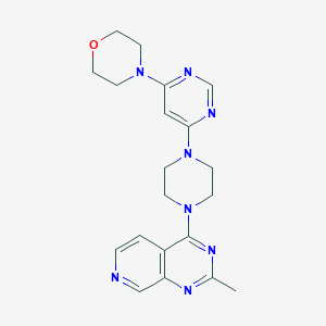 molecular formula C20H24N8O B12267085 4-[6-(4-{2-Methylpyrido[3,4-d]pyrimidin-4-yl}piperazin-1-yl)pyrimidin-4-yl]morpholine 