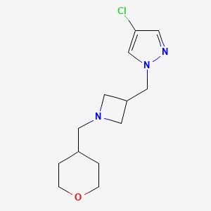 4-chloro-1-({1-[(oxan-4-yl)methyl]azetidin-3-yl}methyl)-1H-pyrazole