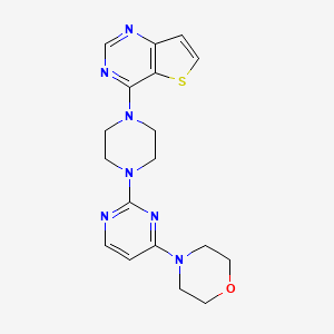 4-[2-(4-{Thieno[3,2-d]pyrimidin-4-yl}piperazin-1-yl)pyrimidin-4-yl]morpholine