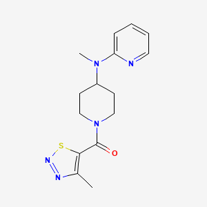 N-methyl-N-[1-(4-methyl-1,2,3-thiadiazole-5-carbonyl)piperidin-4-yl]pyridin-2-amine