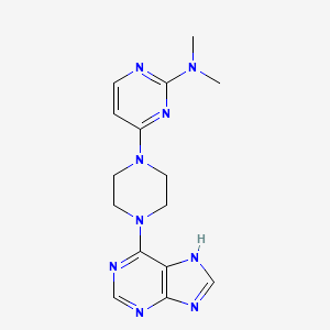 N,N-dimethyl-4-[4-(9H-purin-6-yl)piperazin-1-yl]pyrimidin-2-amine