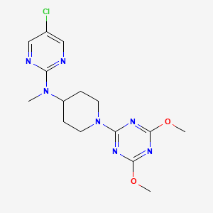 5-chloro-N-[1-(4,6-dimethoxy-1,3,5-triazin-2-yl)piperidin-4-yl]-N-methylpyrimidin-2-amine