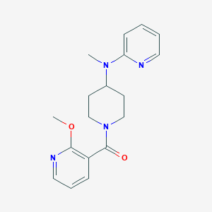 molecular formula C18H22N4O2 B12267114 N-[1-(2-methoxypyridine-3-carbonyl)piperidin-4-yl]-N-methylpyridin-2-amine 