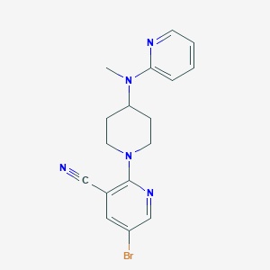 molecular formula C17H18BrN5 B12267117 5-Bromo-2-{4-[methyl(pyridin-2-yl)amino]piperidin-1-yl}pyridine-3-carbonitrile 