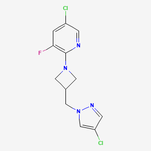 5-chloro-2-{3-[(4-chloro-1H-pyrazol-1-yl)methyl]azetidin-1-yl}-3-fluoropyridine