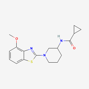 molecular formula C17H21N3O2S B12267146 N-[1-(4-methoxy-1,3-benzothiazol-2-yl)piperidin-3-yl]cyclopropanecarboxamide 