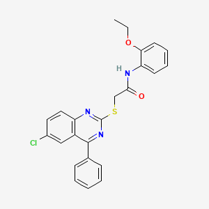 2-[(6-chloro-4-phenylquinazolin-2-yl)sulfanyl]-N-(2-ethoxyphenyl)acetamide