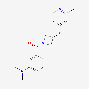 molecular formula C18H21N3O2 B12267159 N,N-dimethyl-3-{3-[(2-methylpyridin-4-yl)oxy]azetidine-1-carbonyl}aniline 