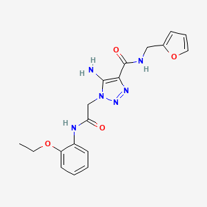 molecular formula C18H20N6O4 B1226717 5-amino-1-[2-(2-ethoxyanilino)-2-oxoethyl]-N-(2-furanylmethyl)-4-triazolecarboxamide 