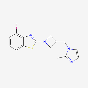 4-fluoro-2-{3-[(2-methyl-1H-imidazol-1-yl)methyl]azetidin-1-yl}-1,3-benzothiazole