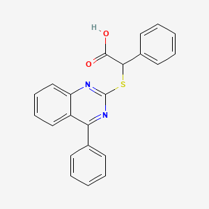 Phenyl[(4-phenylquinazolin-2-yl)sulfanyl]acetic acid