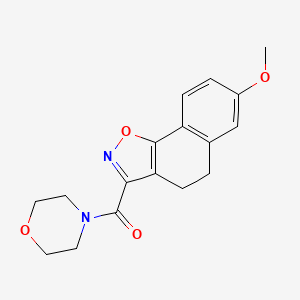 molecular formula C17H18N2O4 B1226718 (7-Methoxy-4,5-dihydrobenzo[g][1,2]benzoxazol-3-yl)-(4-morpholinyl)methanone 