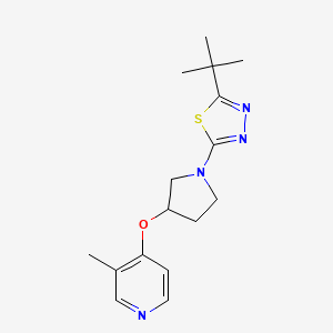 4-{[1-(5-Tert-butyl-1,3,4-thiadiazol-2-yl)pyrrolidin-3-yl]oxy}-3-methylpyridine