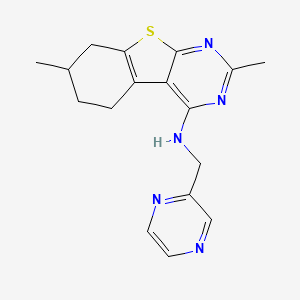 5,11-dimethyl-N-[(pyrazin-2-yl)methyl]-8-thia-4,6-diazatricyclo[7.4.0.0^{2,7}]trideca-1(9),2(7),3,5-tetraen-3-amine