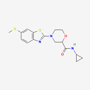 N-cyclopropyl-4-[6-(methylsulfanyl)-1,3-benzothiazol-2-yl]morpholine-2-carboxamide