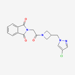 2-(2-{3-[(4-chloro-1H-pyrazol-1-yl)methyl]azetidin-1-yl}-2-oxoethyl)-2,3-dihydro-1H-isoindole-1,3-dione