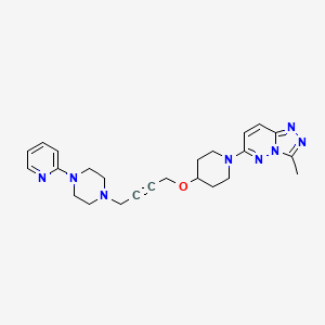 1-{4-[(1-{3-Methyl-[1,2,4]triazolo[4,3-b]pyridazin-6-yl}piperidin-4-yl)oxy]but-2-yn-1-yl}-4-(pyridin-2-yl)piperazine