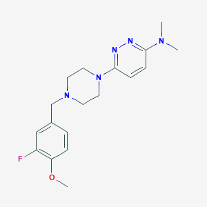 6-{4-[(3-fluoro-4-methoxyphenyl)methyl]piperazin-1-yl}-N,N-dimethylpyridazin-3-amine