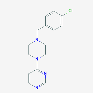 molecular formula C15H17ClN4 B12267262 4-{4-[(4-Chlorophenyl)methyl]piperazin-1-yl}pyrimidine 