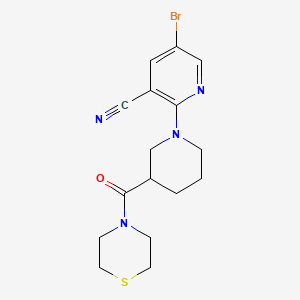 5-Bromo-2-[3-(thiomorpholine-4-carbonyl)piperidin-1-yl]pyridine-3-carbonitrile