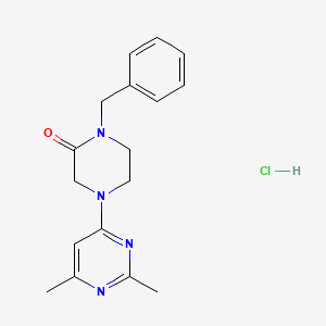 1-Benzyl-4-(2,6-dimethylpyrimidin-4-yl)piperazin-2-one hydrochloride