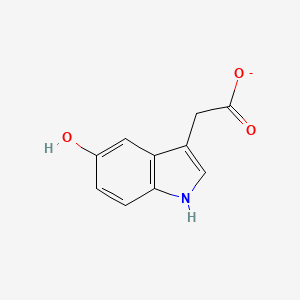 molecular formula C10H8NO3- B1226729 (5-羟基吲哚-3-基)乙酸 