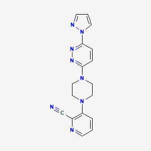 3-{4-[6-(1H-pyrazol-1-yl)pyridazin-3-yl]piperazin-1-yl}pyridine-2-carbonitrile