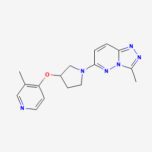 3-Methyl-4-[(1-{3-methyl-[1,2,4]triazolo[4,3-b]pyridazin-6-yl}pyrrolidin-3-yl)oxy]pyridine