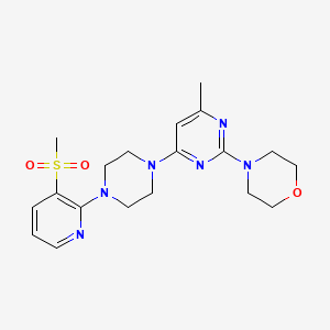 molecular formula C19H26N6O3S B12267351 4-{4-[4-(3-Methanesulfonylpyridin-2-yl)piperazin-1-yl]-6-methylpyrimidin-2-yl}morpholine 