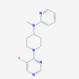 molecular formula C15H18FN5 B12267354 N-[1-(5-fluoropyrimidin-4-yl)piperidin-4-yl]-N-methylpyridin-2-amine 