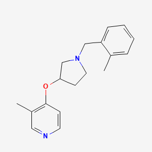 molecular formula C18H22N2O B12267357 3-Methyl-4-({1-[(2-methylphenyl)methyl]pyrrolidin-3-yl}oxy)pyridine 