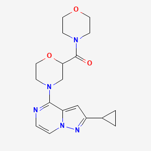 4-{2-Cyclopropylpyrazolo[1,5-a]pyrazin-4-yl}-2-(morpholine-4-carbonyl)morpholine