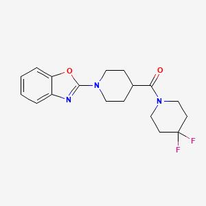 2-[4-(4,4-Difluoropiperidine-1-carbonyl)piperidin-1-yl]-1,3-benzoxazole