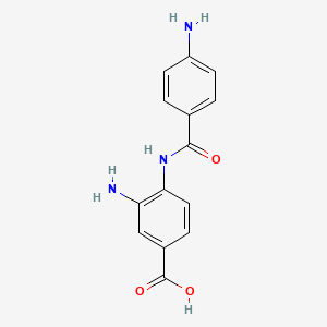 molecular formula C14H13N3O3 B1226738 3-Amino-4-[[(4-aminophenyl)-oxomethyl]amino]benzoic acid 