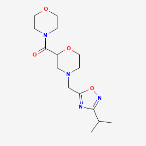 2-(Morpholine-4-carbonyl)-4-{[3-(propan-2-yl)-1,2,4-oxadiazol-5-yl]methyl}morpholine