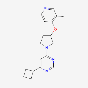 4-Cyclobutyl-6-{3-[(3-methylpyridin-4-yl)oxy]pyrrolidin-1-yl}pyrimidine