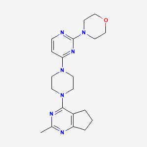 4-[4-(4-{2-methyl-5H,6H,7H-cyclopenta[d]pyrimidin-4-yl}piperazin-1-yl)pyrimidin-2-yl]morpholine