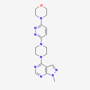 4-[6-(4-{1-methyl-1H-pyrazolo[3,4-d]pyrimidin-4-yl}piperazin-1-yl)pyridazin-3-yl]morpholine