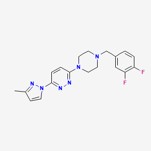 3-{4-[(3,4-difluorophenyl)methyl]piperazin-1-yl}-6-(3-methyl-1H-pyrazol-1-yl)pyridazine