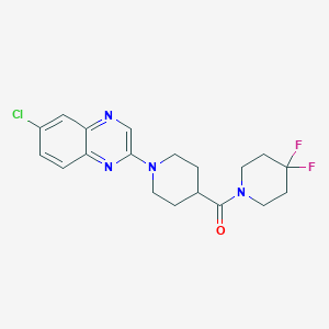 6-Chloro-2-[4-(4,4-difluoropiperidine-1-carbonyl)piperidin-1-yl]quinoxaline