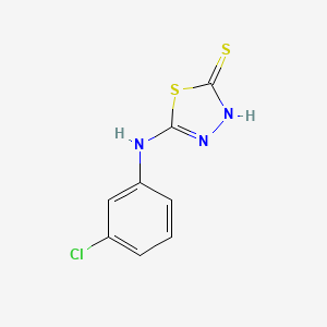 molecular formula C8H6ClN3S2 B1226741 5-[(3-Chlorophenyl)amino]-1,3,4-thiadiazole-2-thiol CAS No. 76462-59-4